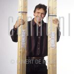 Berry van Aerle (Date Unknown) at studio in Amsterdam.

[keywords]Posed, Half Length, Eyecontact, Smiling, Construction material[/keywords]